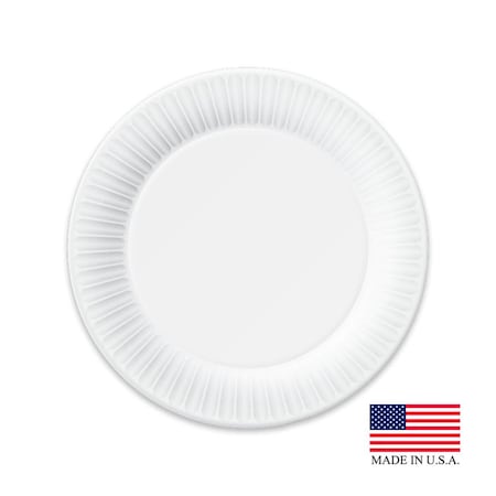 16129-43013 PE 8.75 In. Coated Paper Plate, White